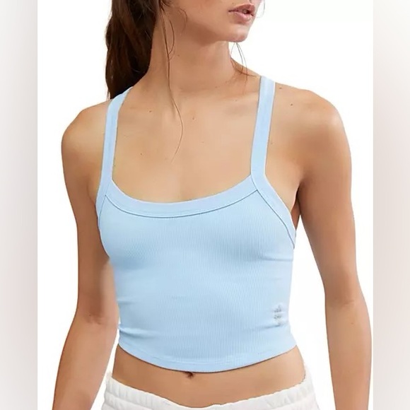 Free People FP Movement All Clear Cami Women’s XL Oxford Blue NWT - Picture 1 of 9
